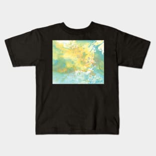 Blue Green Splash :: Patterns and Textures Kids T-Shirt